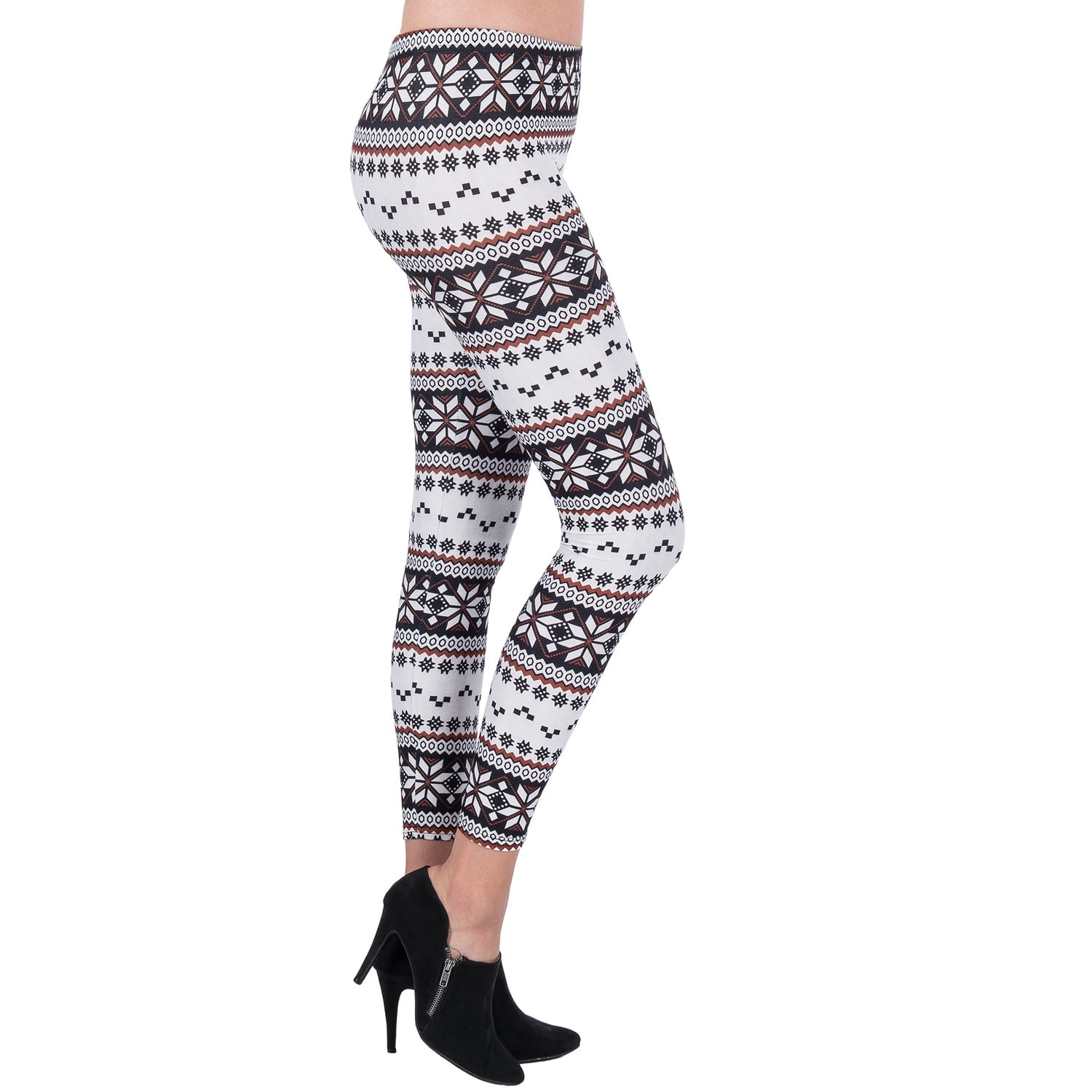 Women's Mid-Waist Full Length Stretchy Active Leggings For Workouts and Yoga