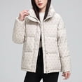 thumbnail image 2 of Winter Warm Coats for Womens Fashion Plus Size Casual Loose Solid Color Blocked Fashionable Round Neck Long Sleeved Loose Hooded Sweatshirt, 2 of 6