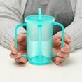 thumbnail image 5 of ABPETE Adult Sippy Cups for Elderly 12 oz Straw Sippy Cups with 2 Handles No Spill for Adults Spill Proof Dysphagia Cup for Disabled Patients(Turquoise), 5 of 6