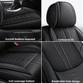 thumbnail image 2 of Leather Seat Covers for Jeep Most 98% Cars SUVs,Car Seat Covers Front Set,Waterproof Car Seat Protectors with Airbag,Comfort Interior Cover Seats for Cars(Black,Pillows), 2 of 6