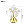 thumbnail image 4 of Uxcell Plastic Faux Crystal Cabinet Pull Knob Diamond Cutting Clear 6 Pack, 4 of 6