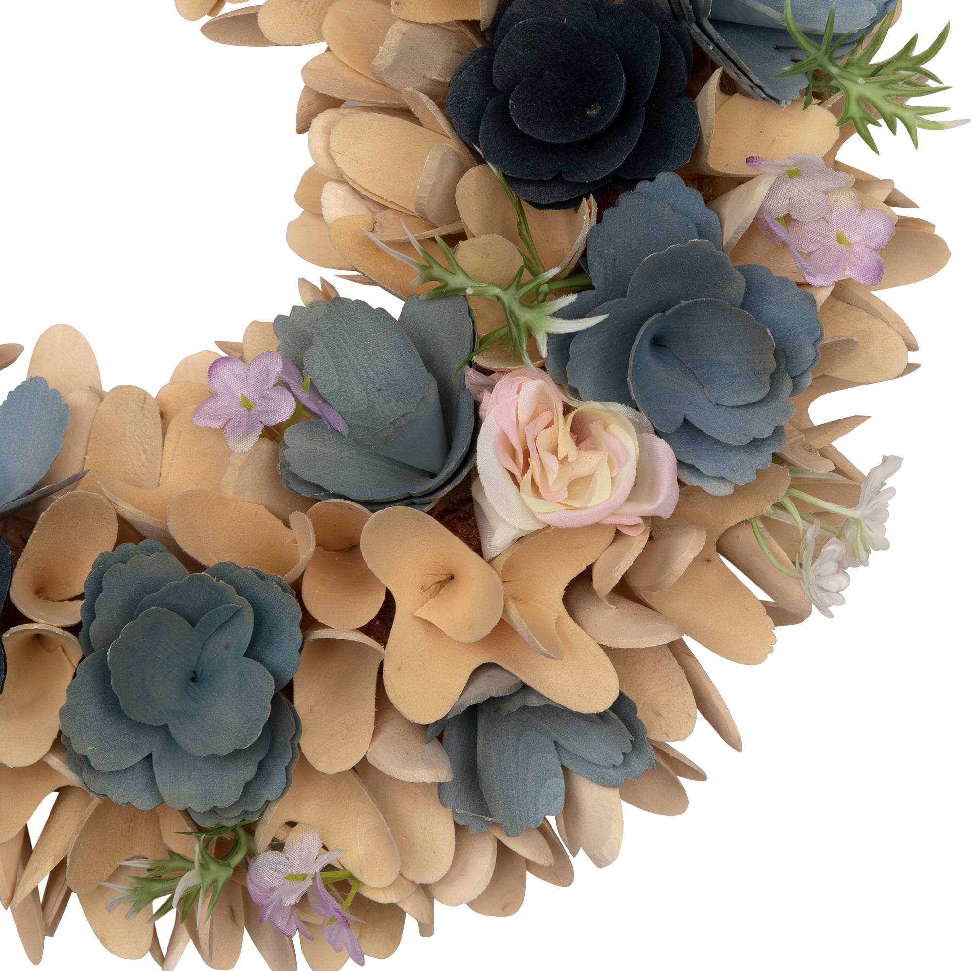 Northlight Decorative Wood Spring Artificial Plant & Flower Wreaths, Blue