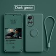 thumbnail image 1 of For Funda Oppo Reno 10 5g Liquid Silicone Ring Holder Soft Phone Skin Cover for Oppo Reno 10 Pro Upgrade Shockproof Back Fundas Black Green For Reno 10 Pro, 1 of 6