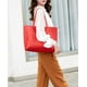 thumbnail image 2 of Dreubea Bolso de hombro de piel sintética suave para mujer, bolso de mano con borlas de gran capacidad, 2 of 5