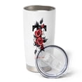 thumbnail image 4 of Personalized 'T' Initial Floral 20oz Tumbler, Stainless Steel Insulated Cup with Lid, Custom Coffee Travel Mug for Women, Birthday, Wedding, Mother's Day, Sister Gift, 4 of 6
