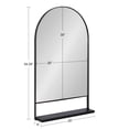 thumbnail image 6 of Kate and Laurel Chadwin Wall Mirror with Shelf, Black 20x34, 6 of 8