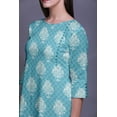 thumbnail image 3 of Bimba Robe Kurti Longue Imprimée Tunique Droite Manches 3/4 Robes pour Femmes Haut, 3 of 6