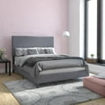 DHP Janford Upholstered Bed, Gray Linen, Full