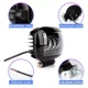thumbnail image 4 of Par Led Faro Cuadrado 3 Led 30w Lupa 6d Moto 5'', 4 of 8