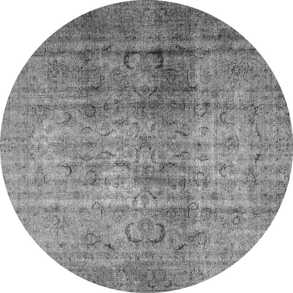 Ahgly Company Indoor Round Persian Gray Traditional Area Rugs, 4' Round