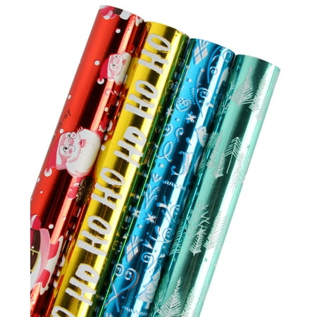 Wrapaholic Christmas Gift Wrapping Paper  Winter Collection 4 Rolls