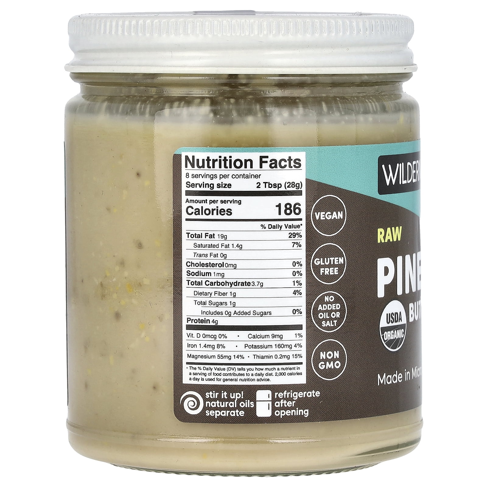 Wilderness Poets Raw Pine Nut Butter, 8 oz (227 g)