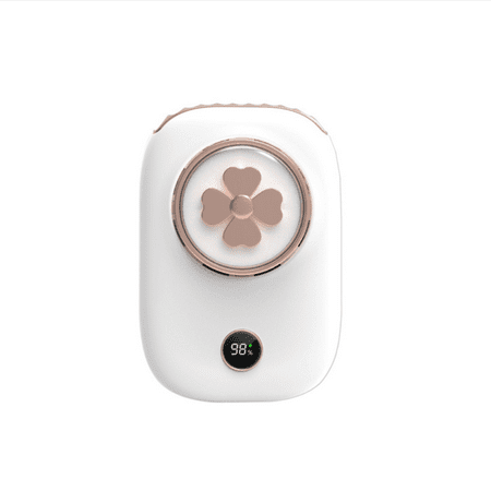 

Portable Neck Fan 3 Speeds Adjustment USB Hanging Neck Fan Hands Free Bladeless Fan Cooling Personal Fans Rechargeable Creative Design(White)