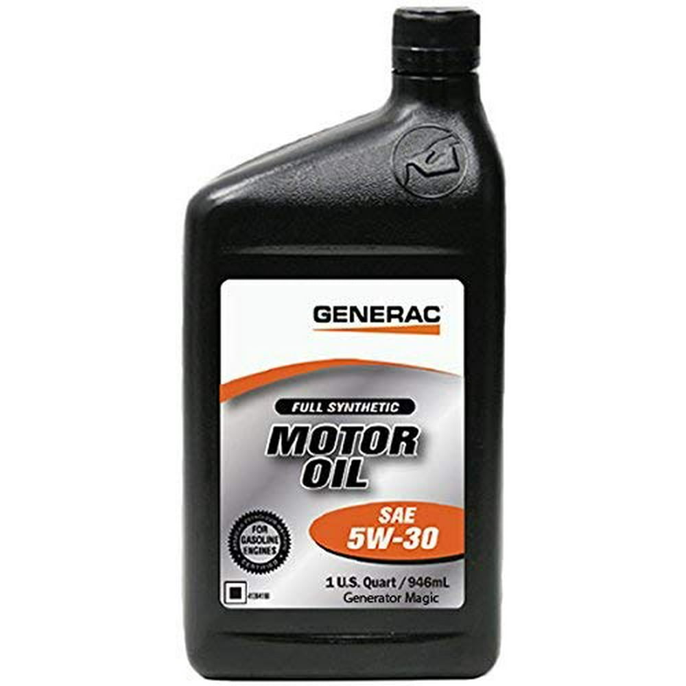 Generac Full Synthetic Motor Oil 5W30 SN Quart Bottle Part 0J5140 (qt