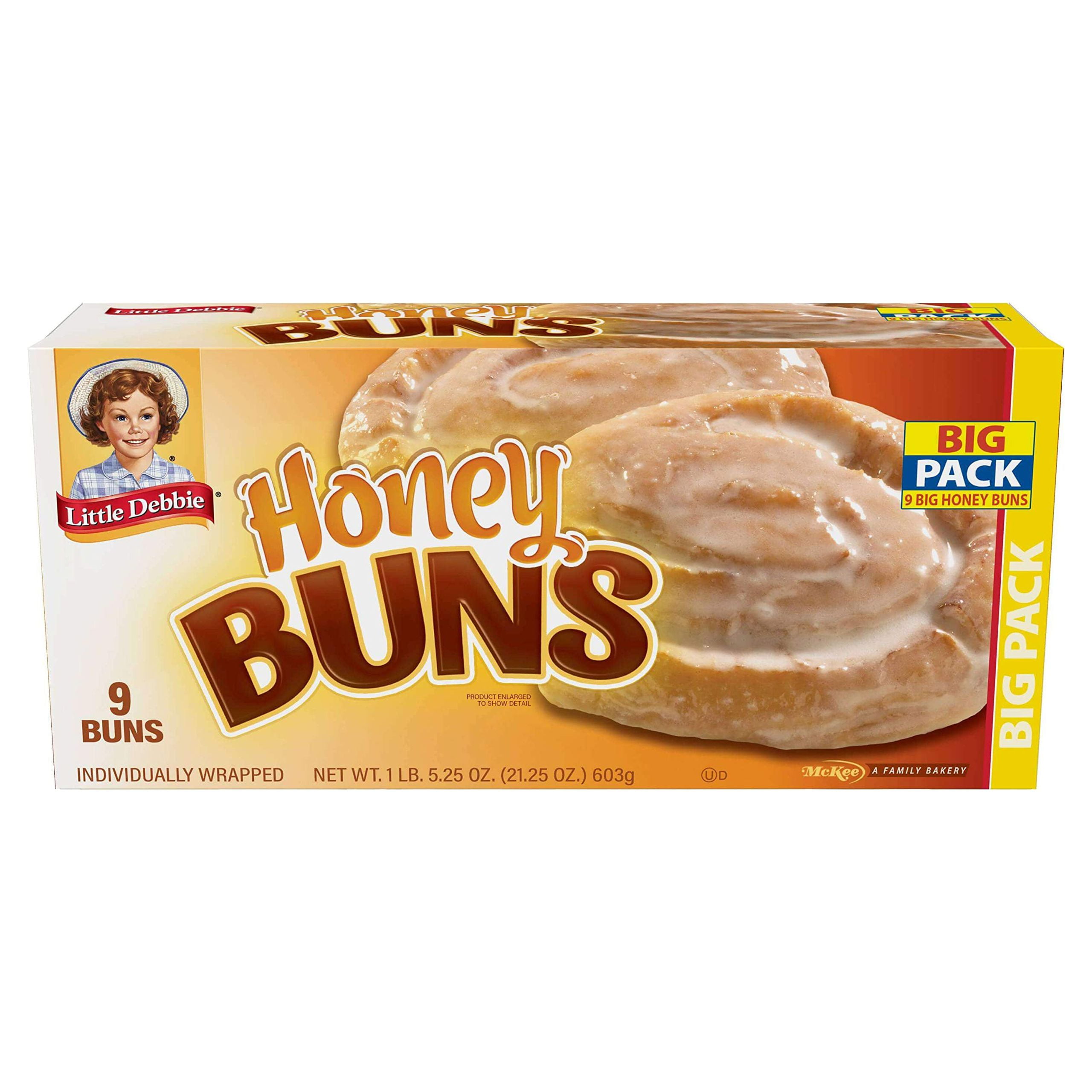 Little Debbie Honey Buns, 6 Big Pack Boxes, 54 Individually Wrapped Pastries