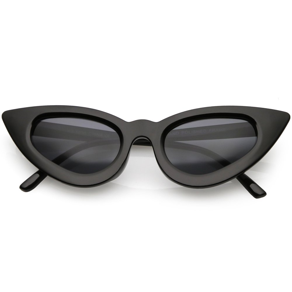 Sunglassla Womens Thin Extreme Cat Eye Sunglasses Slim Arms Oval 