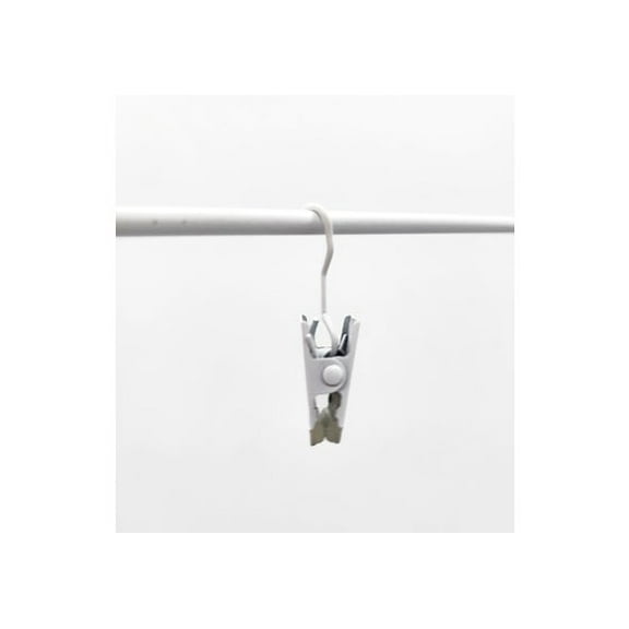 NAHANCO Peg Hook Accessory Clip, White, 50/CN