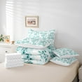 thumbnail image 5 of Manfei Cherry Blossom 7-Piece Bedding Comforter Set,Japanese Flower King Bedding Sets,Green White Ultra Soft Bed Sheets,Breathable Floral Bedroom Decorative,Reversible, 5 of 7