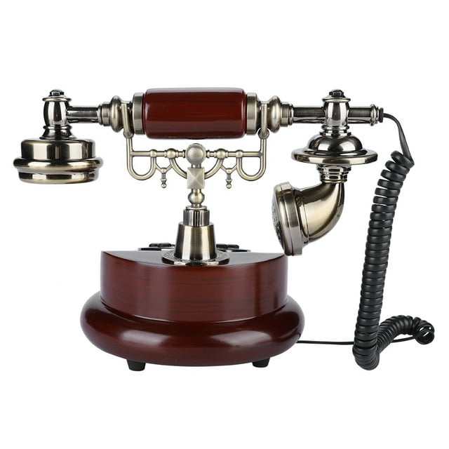Dual de teléfono retro con tapete antideslizante, funcional de Rellamada y pausa, ideal para uso domémico y de Oficina, Alimentación por Línea telefónica fsk/dtmf, fácil