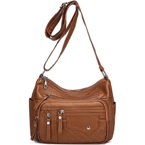 Sugagale Crossbody Purses for Women Medium Pocketbooks Lightweight Ladies Satchel Bag Multi Pocket Shoulder Handbag
