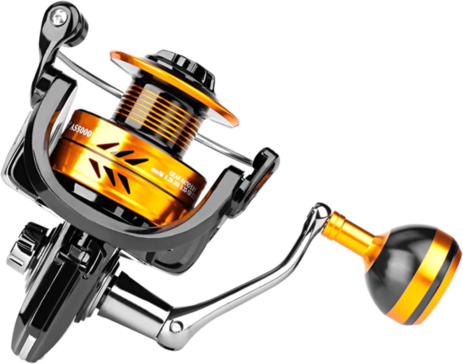 Spinning Reel, 2+1BB Ultra Lightweight Smooth Powerful Spinning Fishing Reels, 5.2:1/4.7:1 High Speed Gear Ratio