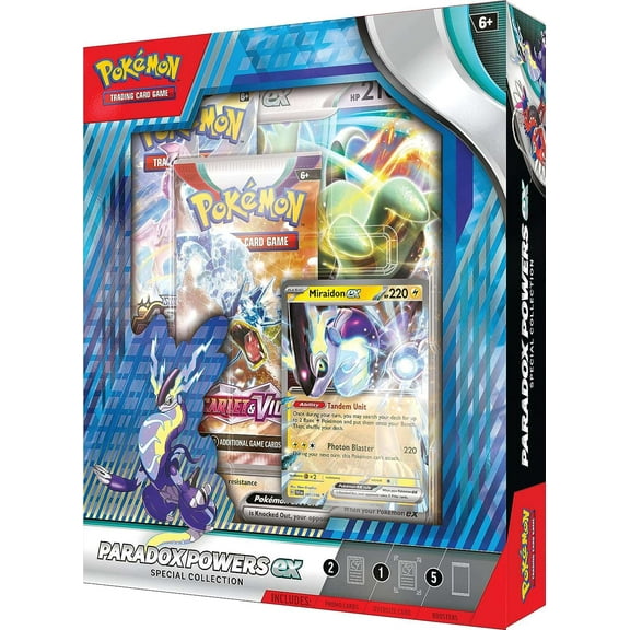 Pokemon Trading Card Game Paradox Powers ex Special Collection Box (5 Booster Packs, Jumbo Card & More)