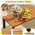 thumbnail image 4 of Gymax Ensemble de Mobilier d'Extérieur 4 Pcs avec Table à Café, Causeuse et 2 Chaises Simples pour Véranda, Gris, 4 of 6