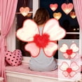 thumbnail image 1 of Fabric Wing Decorations 1Pcs Red Heart Four Leaf Clover Butterfly Wings Valentine's Day Party Stage Decorations with Flower Back Decor Rkxzt, 1 of 9