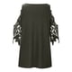 thumbnail image 4 of Blusas Para Mujer Elegantes, Informales, de Talla Grande, Blusas, Camisas Con Hombros Descubiertos, Encaje, Media Mangaｖ, Cuello Con Cremallera, Camiseta Hueca, Blusa Odeerbi  ODB154503, 4 of 8