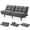 Gray, variant on CHITOOMA 66" Futon Sofa Bed with Adjustable Backrest, Corduroy Convertible Futon Couch, Extra-Thick Cushion, Comfy Loveseat for Small Spaces, Apartment or Office, Green