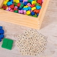 thumbnail image 2 of 100 mini fichas de madera con números, fichas pequeñas con símbolos numéricos, fichas educativas para manualidades y enseñanza de matemáticas., 2 of 7