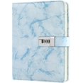 thumbnail image 1 of Journal Notebook, A5 Daily Journal Marble Diary with Lock for Girls PU Leather Diary with Combination Lock Diary Lock for Women Teenagers Kids 192 Pages (3 Digit), 1 of 5