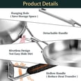thumbnail image 5 of YEKSUM Tri-Piy Stainless Steel Cookware 12inch Frying Pan with Lid, Egg Pan,Omelette Pan, Dishwasher Safe,Oven Safe Skillet,Cooking pan,Non-Toxic,Sauitable for Kitchen, 5 of 6