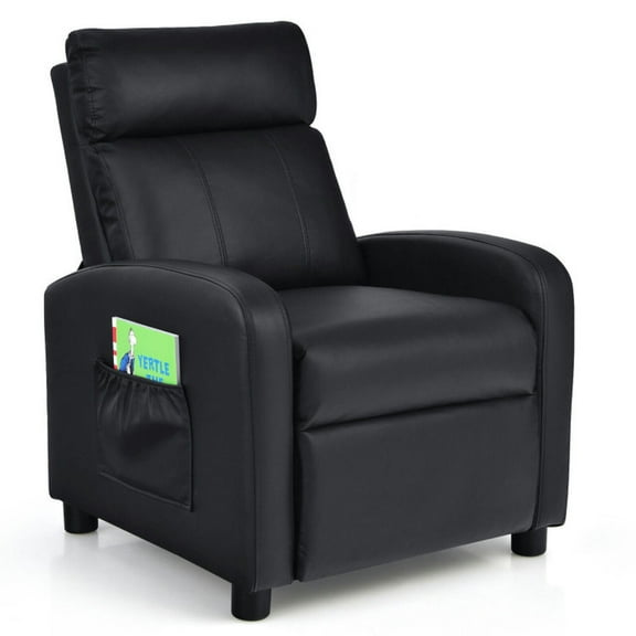 Kadyn Kids Recliner Chair, Kids Relax Chair,Lazy Boy Chair,Ergonomic PU Leather Kids Recliner Lounge Sofa for 3-12 Age Group-Black