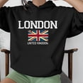 thumbnail image 2 of QASIEATN Trendy Fall Women's Hoodies Women's Long Sleeved LONDON UNITED Letter Printed Hoodie Hoodie Hoodie, 2 of 5