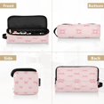 thumbnail image 5 of Hair Tool Organizer Bag with Heat Resistant Mat Removable Travel Storage Case for Hot Air Brushes Curling Irons Pink Bow Pattern, 5 of 8