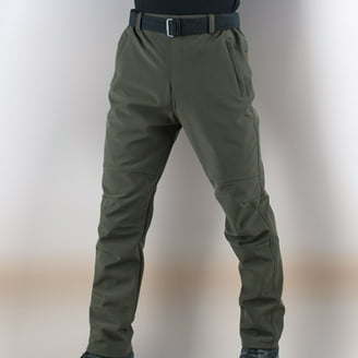 Herrnalise Thicken Mens Winter Fleece Lined Cargo Pant Windproof