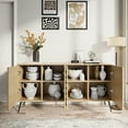 thumbnail image 4 of YINGYING 63" Sideboard Buffet Cabinet,  Mid-Century Modern Coffee Bar Station Table with Adjustable Shelves Credenza for Entryway, Living Room, 4 of 9