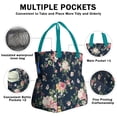 thumbnail image 3 of Pioneer Flower Floral Print Pattern Drawstring Lunch Bag Women - Drawstring Lunch Bag Insulated for Work Office - Stain-Resistant Large Lunchbags for Women with Multi-Pockets, 3 of 6