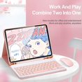 thumbnail image 3 of iPad10th 2022 Keyboard Case with Mouse,10.9 inch Generation case with Detachable Wireless Bluetooth Keyboard Pencil Holder Leather Smart Cover, 3 of 5