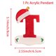 thumbnail image 1 of Colgantes acrílicos con letras de dibujos animados para árbol de Navidad, decoración de Feliz Navidad para el hogar, sombrero, A-Z, 2023, 1 of 4