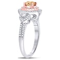 thumbnail image 3 of FB Jewels 14kt Two-tone Gold Round Brown Diamond Solitaire Bridal Wedding Engagement Ring 1 Cttw, 3 of 4