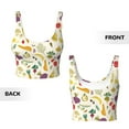 thumbnail image 5 of Haiem Vegetable Pattern Womens Sports Bra - U Neck Padded Low Impact Yoga Bra Workout Crop Top Gym Moisture-Wicking Workout Vest -Large, 5 of 9