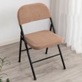 thumbnail image 2 of Folding Dining Chair Seat Cover and Back Cover Set Solid Color Jacquard Stretch Chair Slipcover (NO Chair), 2 of 6