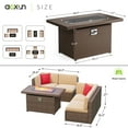 Aoxun 5-Piece Sectional Patio Furniture Set with Fire Pit, Outdoor