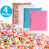 Mini Foam Balls for Slime, Colorful Styrofoam Beads for Arts, DIY Crafts, Kids Homemade Crunchy Slime, Wedding and Party Decorations and Kids Sewing Filling 4 Pack 70000pcs 0.1- 0.14 inch