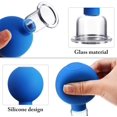 thumbnail image 3 of 2 Pieces Glass Cupping Set, Facial Cupping Cups Glass Silicone Cupping Cups Vacuum Suction Cupping Cups for Face Skin Back Shoulder Muscle (Blue,2.2 Inch and 1.4 Inch Diameter), 3 of 5