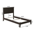 thumbnail image 4 of AFI Madison Twin-XL Solid Wood Foundation Bed with Panel Headboard, Espresso, 4 of 4
