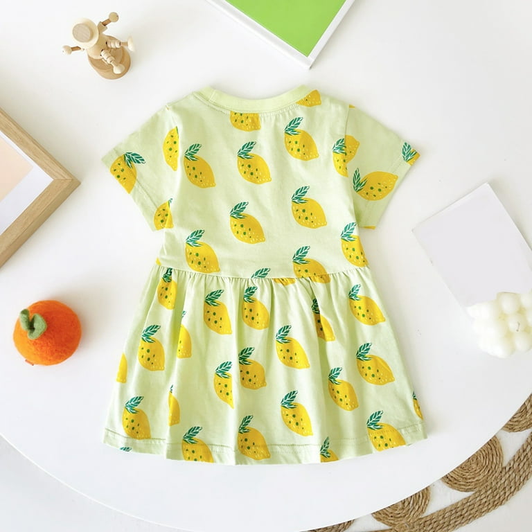 lemon skater dress Sweetie Lemon Print Tie Strap Mini Skater Dress S: 2-4 / Yellow at Rebdolls