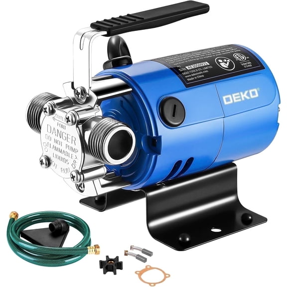 Water Transfer Pump: DEKOPRO Transfer Pump Electric Water Pump Utility Pump Rain Barrel Garden Hose Pump 115V